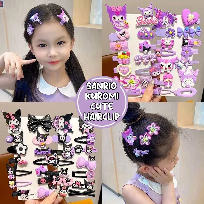 14pcs Sanrio Kuromi Hairclip Set - Image 6