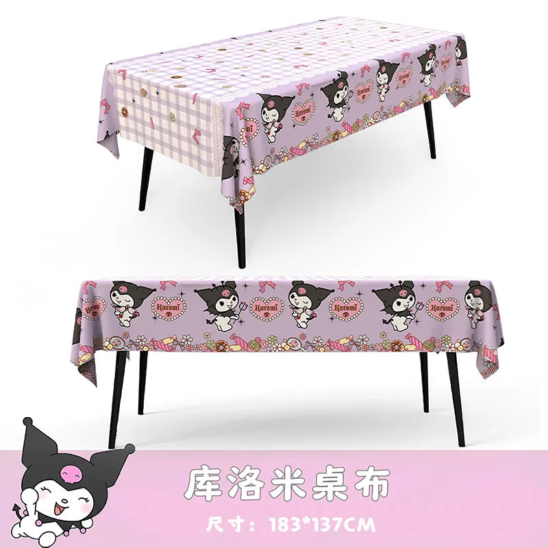 Sanrio Kuromi Birthday Party Tablecloth - Image 8