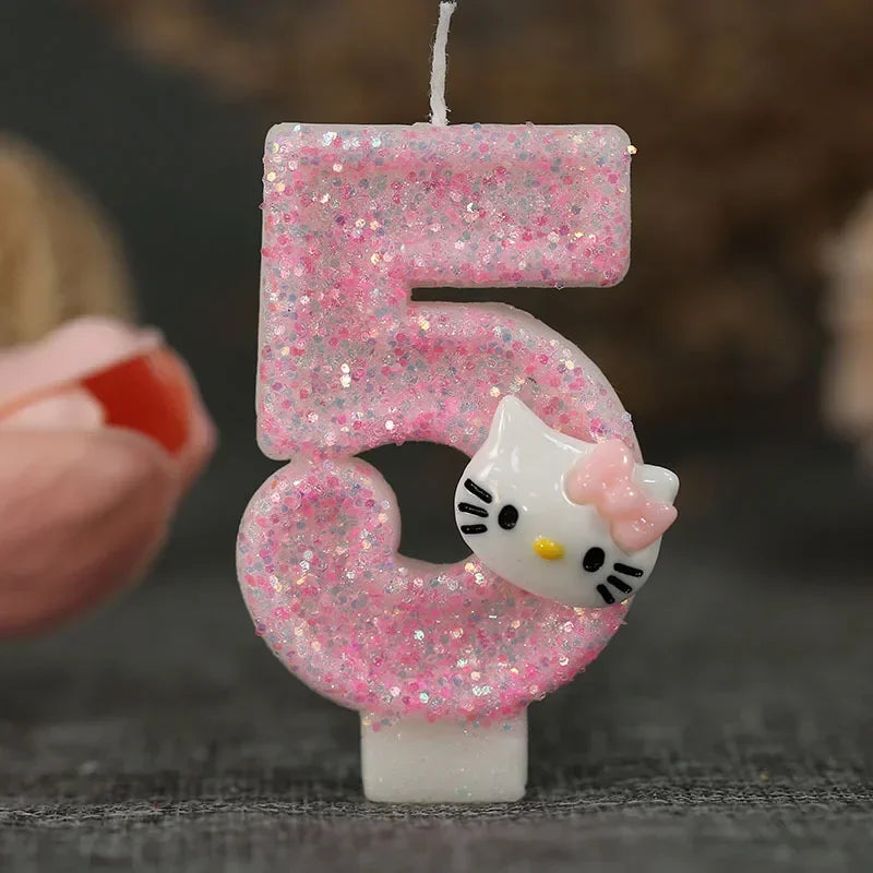 Kawaii Hello Kitty Number Birthday Candles - Image 7
