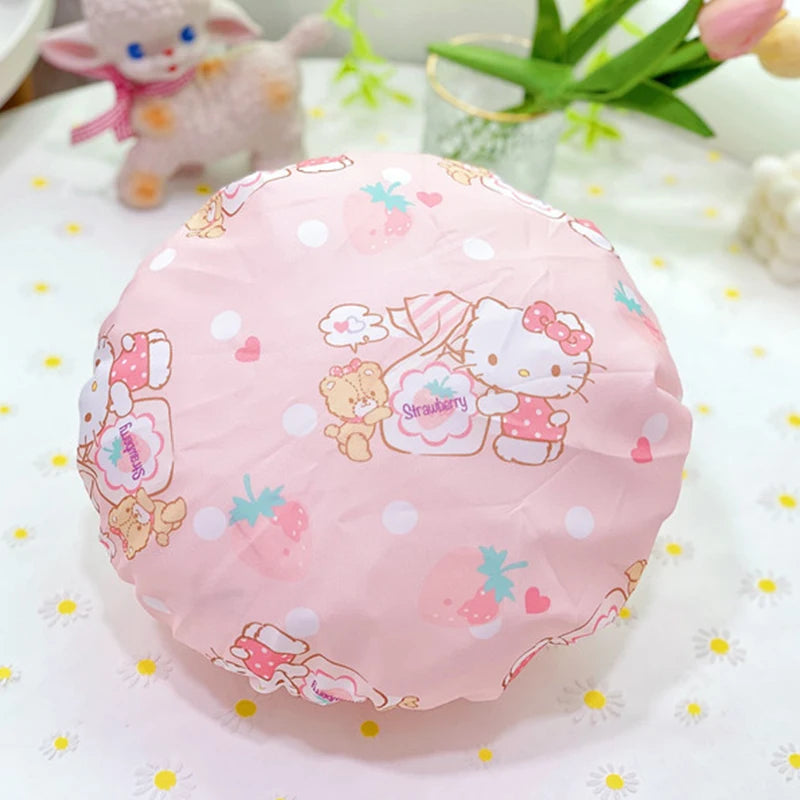 Sanrio Hello Kitty Double-Layer Thickened Large Adult Shower Cap - Image 8