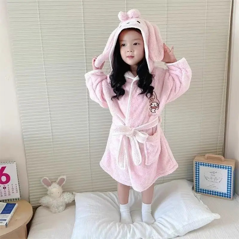 Sanrio Kuromi, My Melody, Cinnamoroll Kids Hooded Bathrobe - Image 6