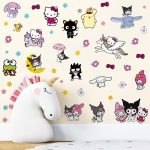 Cartoon Cute Hello Kitty & Kuromi Wall Sticker