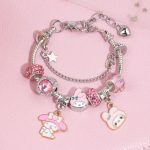 Cartoon Character Kuromi & Melody Adjustable Bracelet
