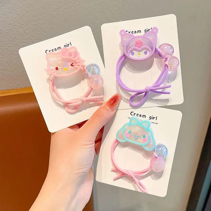 Sanrio Kuromi & My Melody Kawaii Rubber Band Hair Tie - Image 5