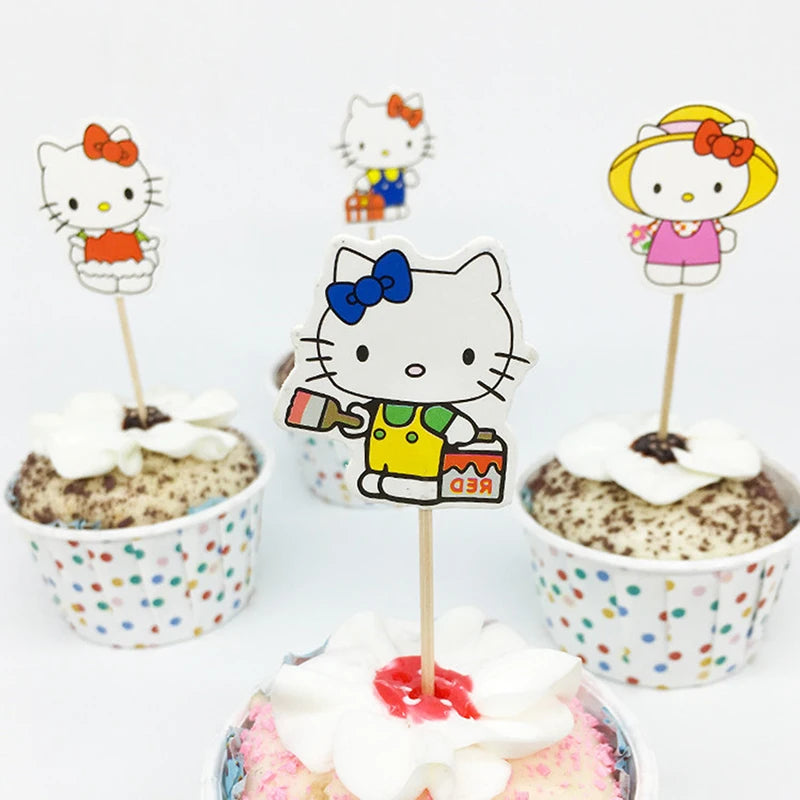 24Pcs Hello Kitty Cake Toppers - Image 5