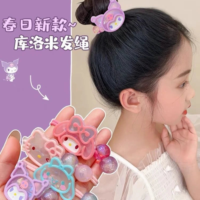 Sanrio Kuromi & My Melody Kawaii Rubber Band Hair Tie - Image 3