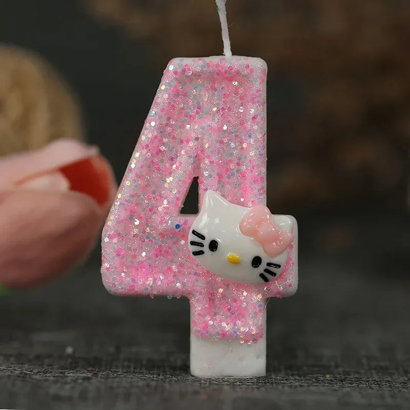 Kawaii Hello Kitty Number Birthday Candle - Image 16