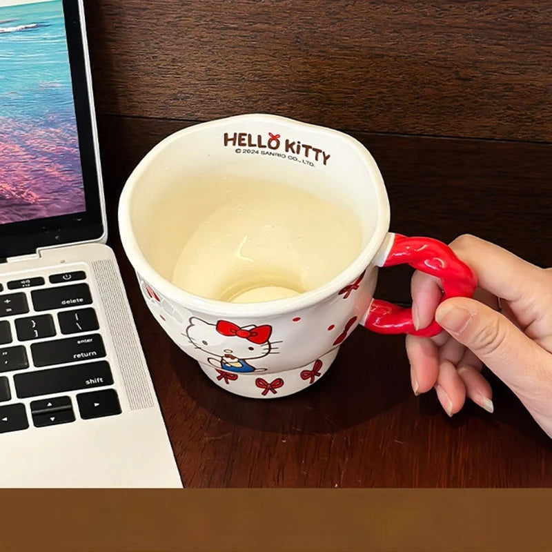 360ml New Sanrio High-Footed Ceramic Mug - Image 3