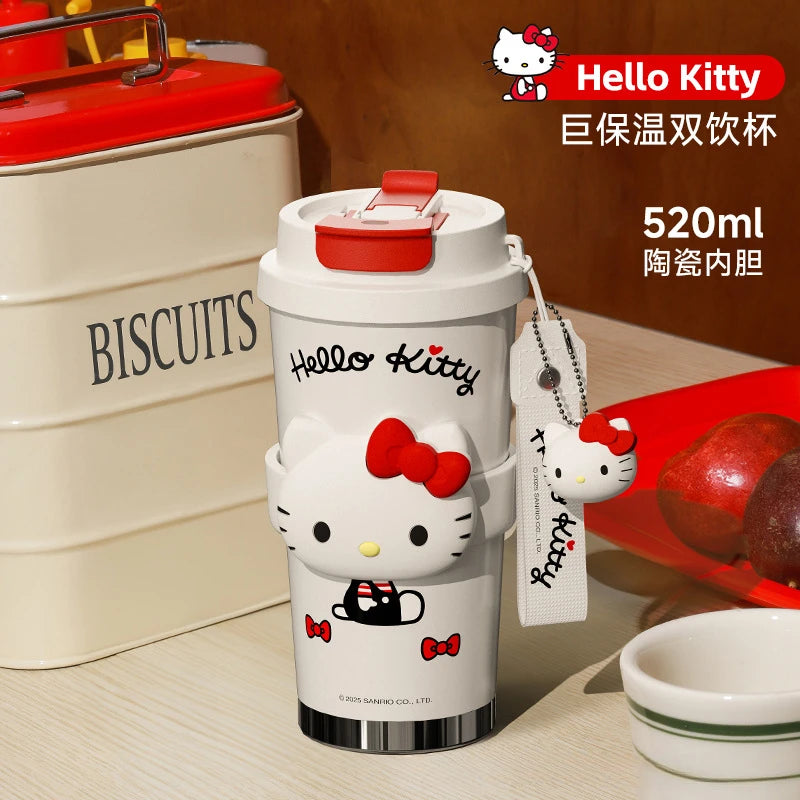 520ml Sanrio Hello Kitty & Kuromi Tumbler - Image 8