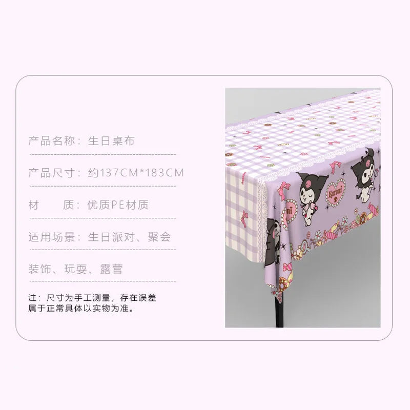 Sanrio Kuromi Birthday Party Tablecloth - Image 5