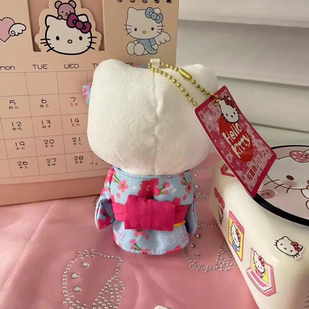 New Sanrio Kimono Hello Kitty Stuffed Doll Keychain - Image 5