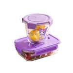 Sanrio Cartoon Kuromi, Hello Kitty & Cinnamoroll Anime Glass Lunch Box