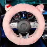 Anime Hello Kitty Plush Car Steering Wheel Cover
