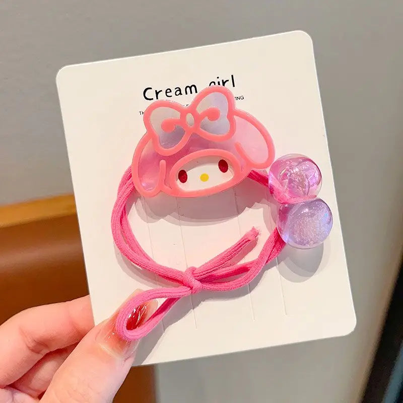 Sanrio Kuromi & My Melody Kawaii Rubber Band Hair Tie - Image 8