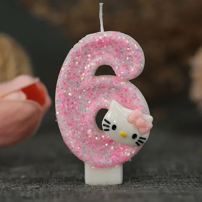 Kawaii Hello Kitty Number Birthday Candle - Image 9