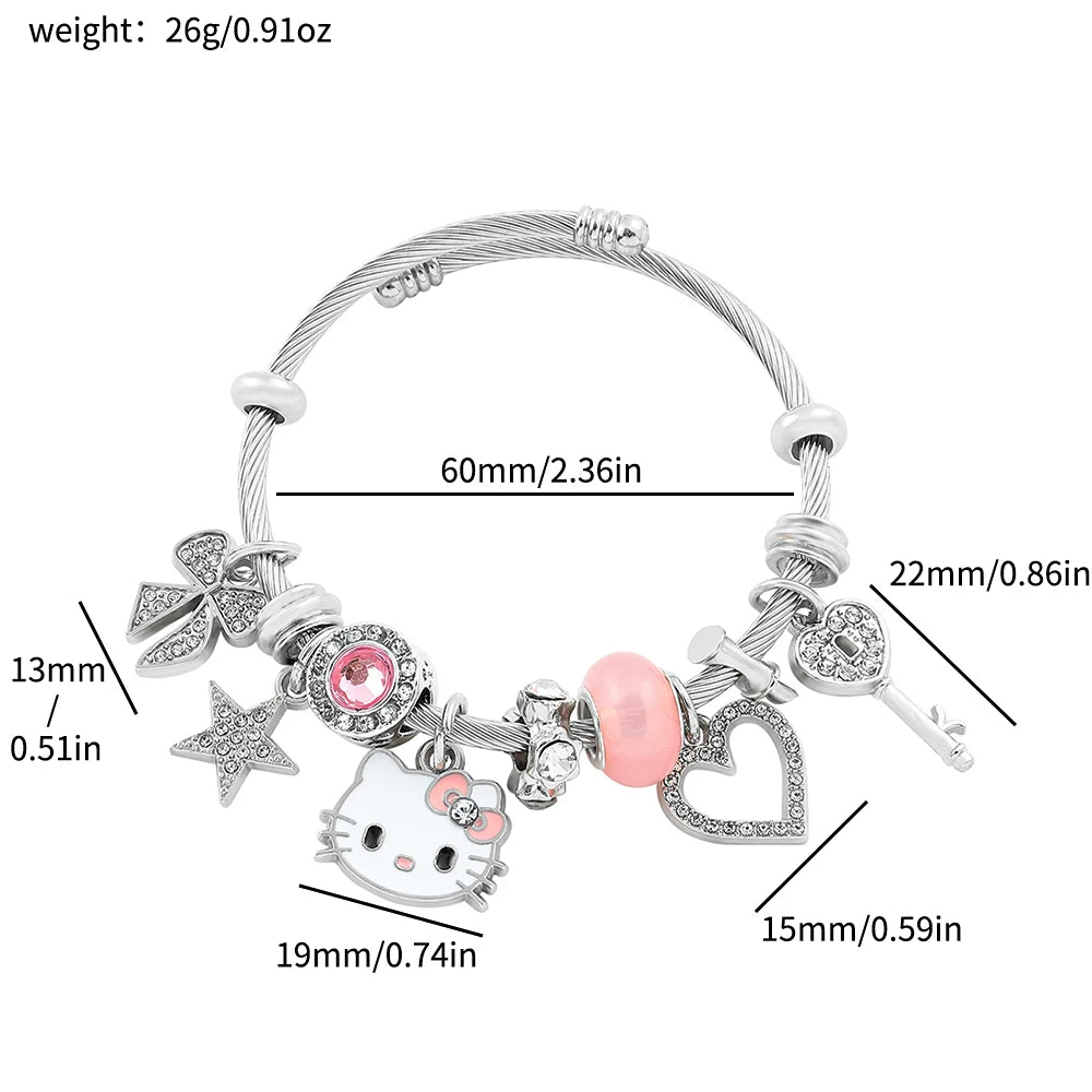 Hello Kitty Gold-Plated Bracelet with Charms - Image 21