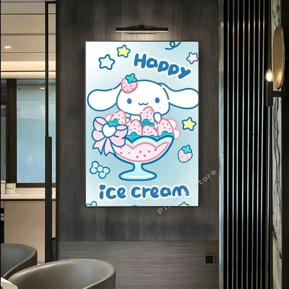 MINISO Cartoon Cute Dog Canvas Poster - Image 12