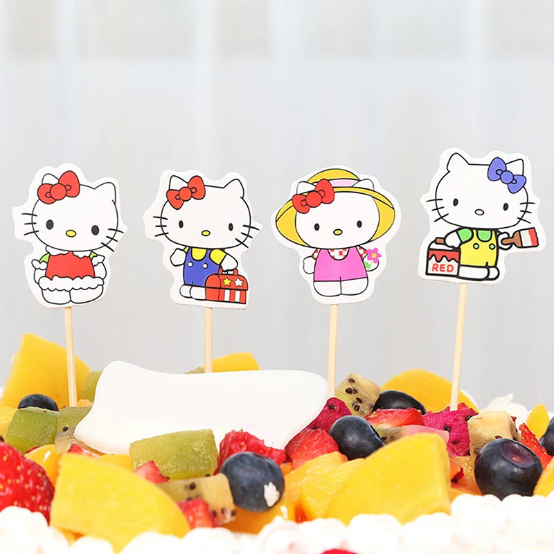 24Pcs Hello Kitty Cake Toppers - Image 2
