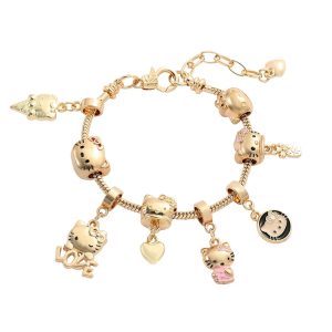 Hello Kitty Gold Plated Bracelet with Charms