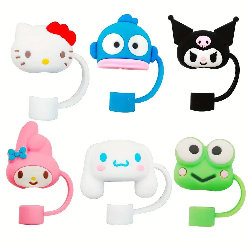 6pcs Sanrio Reusable Straw Toppers Set - Image 7